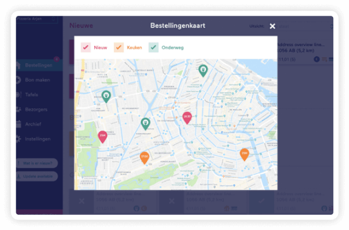 Sitedish - Delivery map POS