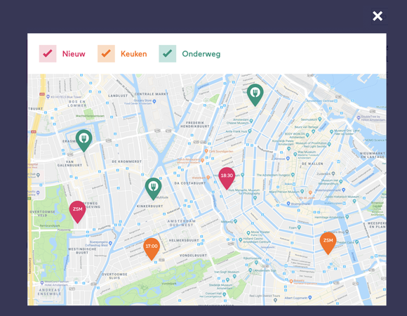 Sitedish - Delivery map